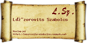 Lázorovits Szabolcs névjegykártya